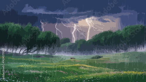Stormy meadow