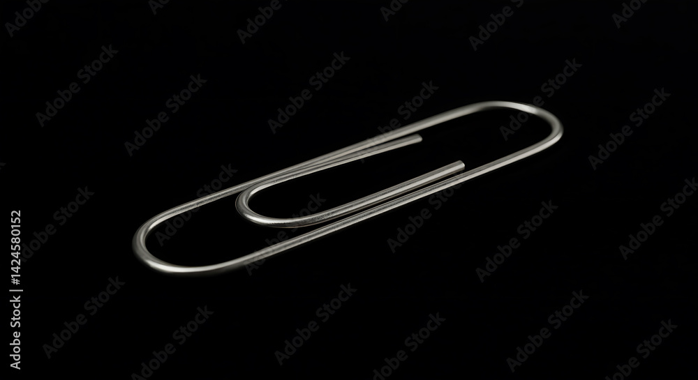 paper clip isolated on black paper clip isolated on black