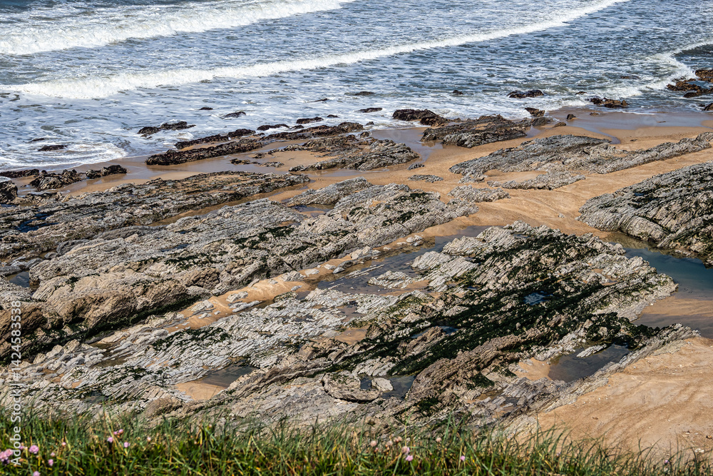 The beautiful Concha beach in Sao Pedro de Moel, Portugal