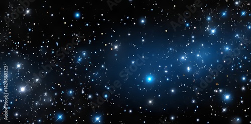 The space background features a stunning 360-degree panorama of a nebula, complete with stars, in HDRI spherical panorama and equirectangular projection format