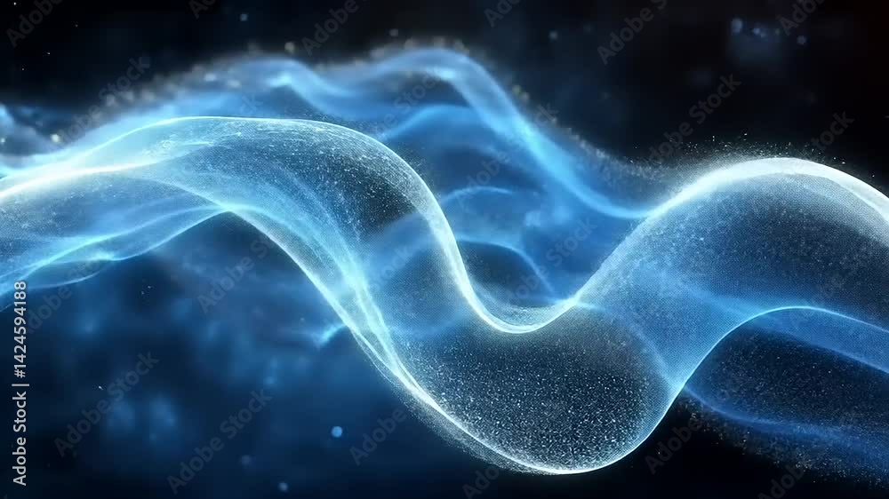 Blue abstract flowing wave (1)