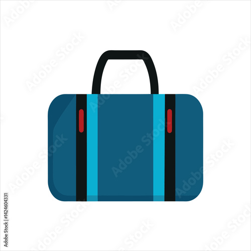 Travel Bag Silhouette Clipart on White
