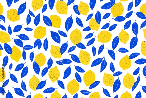 seamless background with lemons