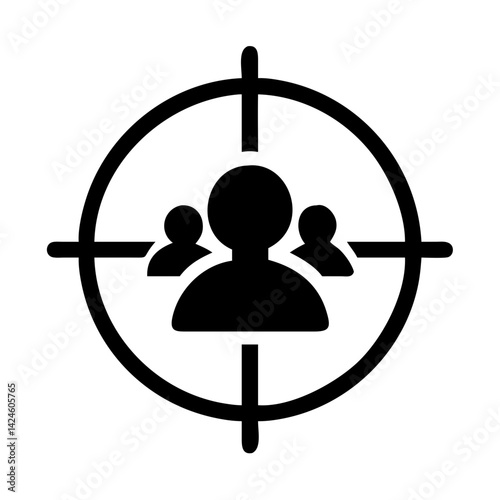Target audience icon vector illustration concept of customer targeting and marketing strategy