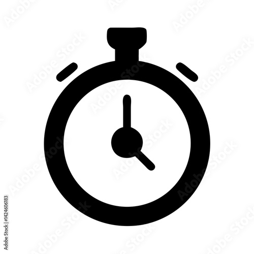 Stopwatch timer icon vector illustration symbol of time measurement countdown and speed tracking
