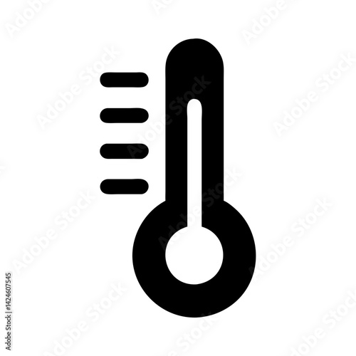 Thermometer icon temperature measurement tool weather forecast indicator health check symbol vector