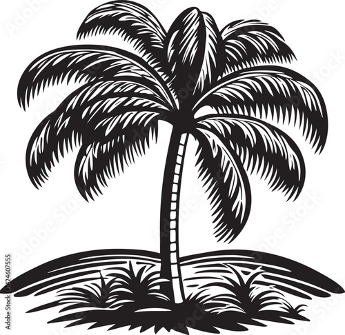 palm tree silhouette.palm tree icon ,coconut tree silhouette.