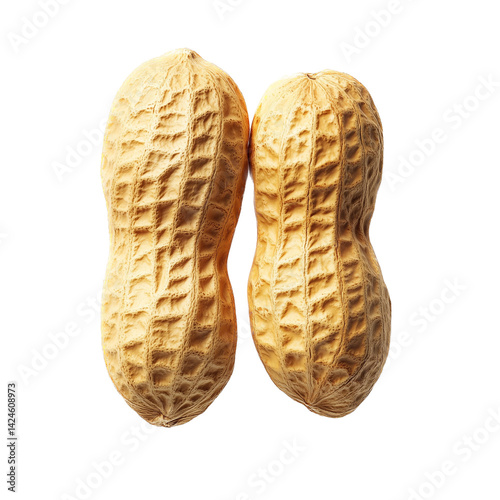 peanuts on white background