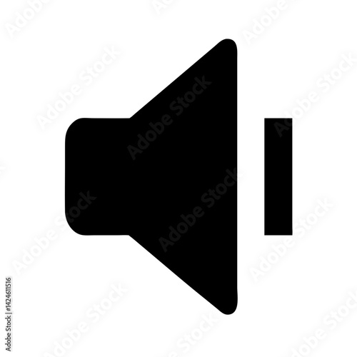 Volume control sound audio speaker multimedia icon vector graphic illustration design element