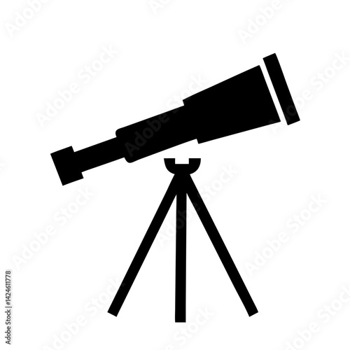 Telescope for astronomy stargazing and space exploration vector icon illustration graphic design