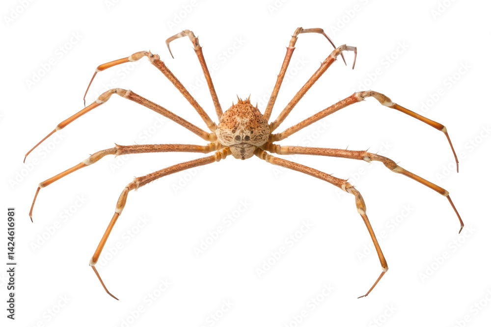 Detailed look at unique spider species with intricate features and long legs for educational materials or nature studies