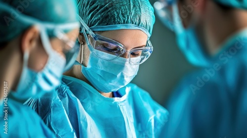 Surgical Team in Action: Precision and Focus During a Medical Procedure photo