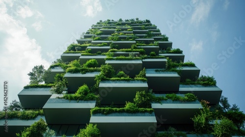 Vertical garden skyscraper, sustainable architecture
