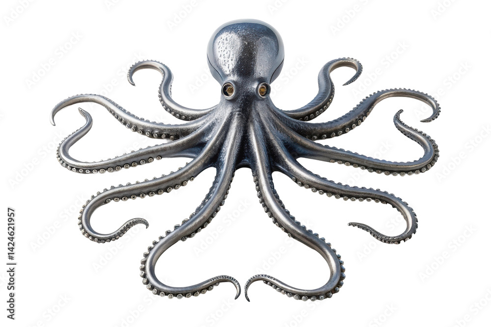 Obraz premium Octopus in vibrant colors showcasing underwater life and marine beauty for educational purposes