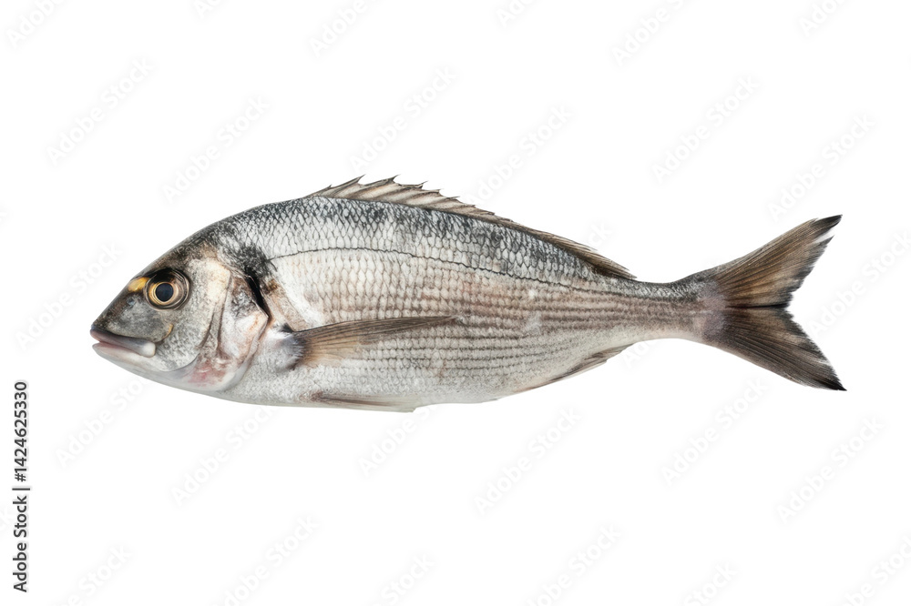 Fresh catch of sea bream displayed for culinary use in gourmet dishes or fish markets