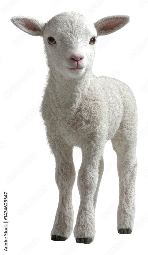 Fototapeta premium PNG Baby lamb background animal sheep.