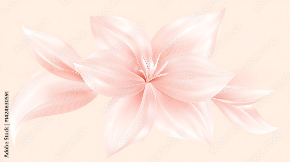 Peach Lilies with Soft Bloom, and Pastel Background. Peach Lilies with Soft Bloom, and Pastel Background.