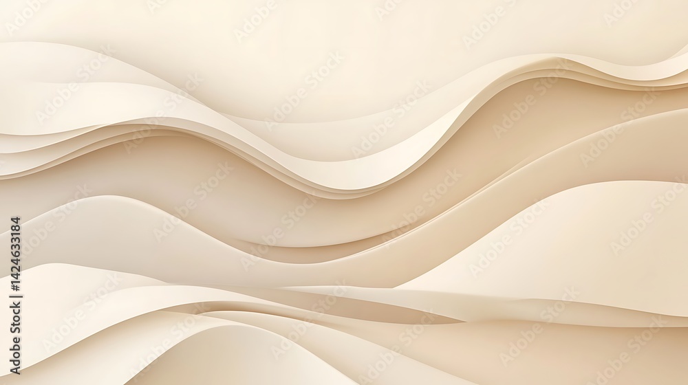 Obraz premium Beige Abstract Wave Background. (2)