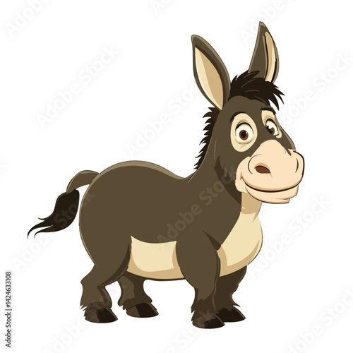 Vector illustration of a donkey