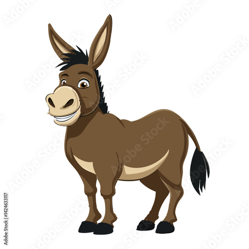 Vector illustration of a donkey
