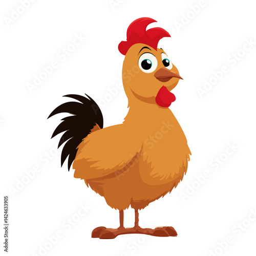 Vector illustration of a hen