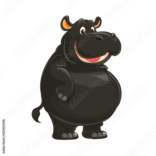 Vector illustration of a hippo