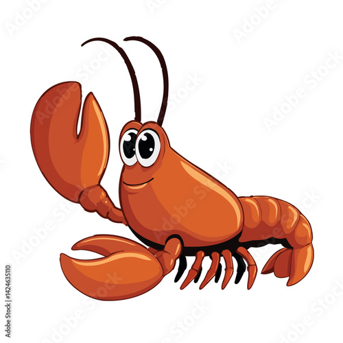 Vector illustration of a lobster