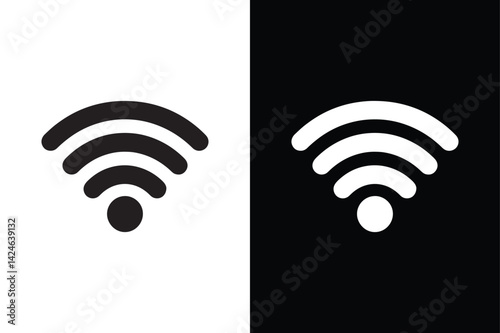 WIFI signal icon vector on White Background ,Vector Art Illustration on white background.