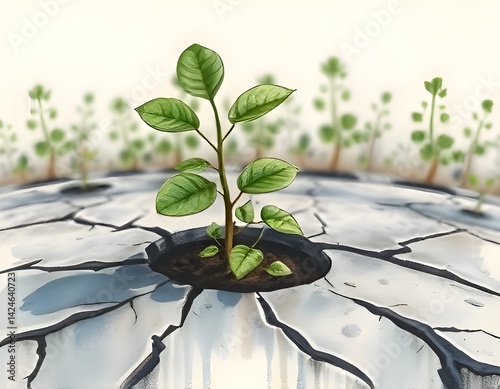 young plant growing from the ground