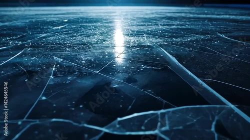 dark blue ice texture, smooth and glossy, hockey arena surface, seamless background, cold lighting, winter sports atmosphere, subtle texture