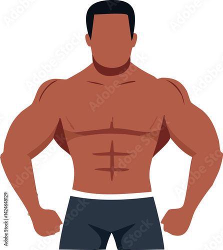 muscular male body builder