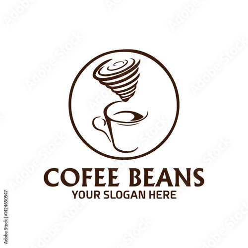coffee shop and coffee beans store logo