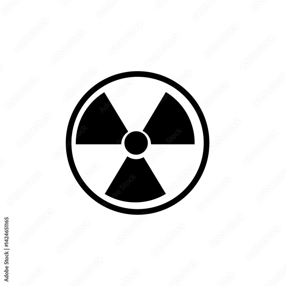 Radiation caution. Vector illustration symbol. Transparent background. Radiation caution. Vector illustration symbol. Transparent background.