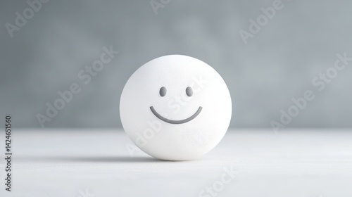 Smiling face icon.  A simple, positive representation of happiness