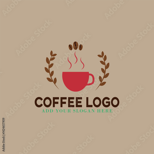 coffee shop and coffee beans store logo