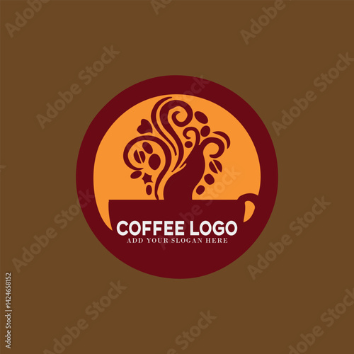 coffee shop and coffee beans store logo