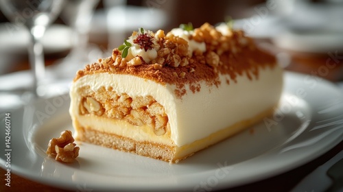 Wallpaper Mural Elegant dessert log, layered with creamy filling and crunchy nuts Torontodigital.ca