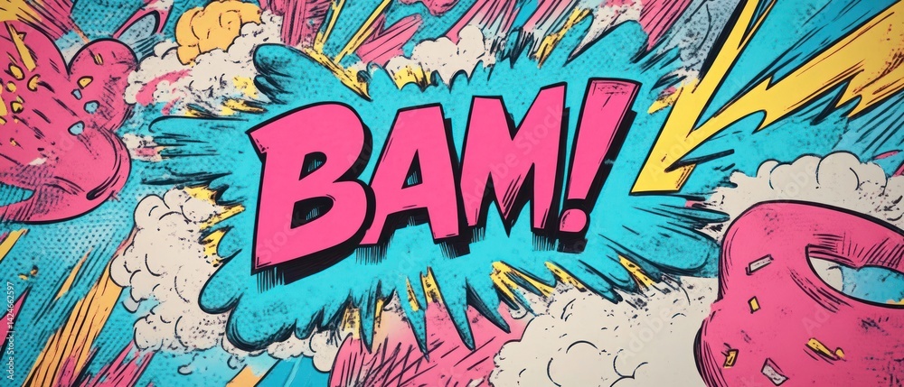 Obraz premium Dynamic Comic Book Style Explosion Graphic Design