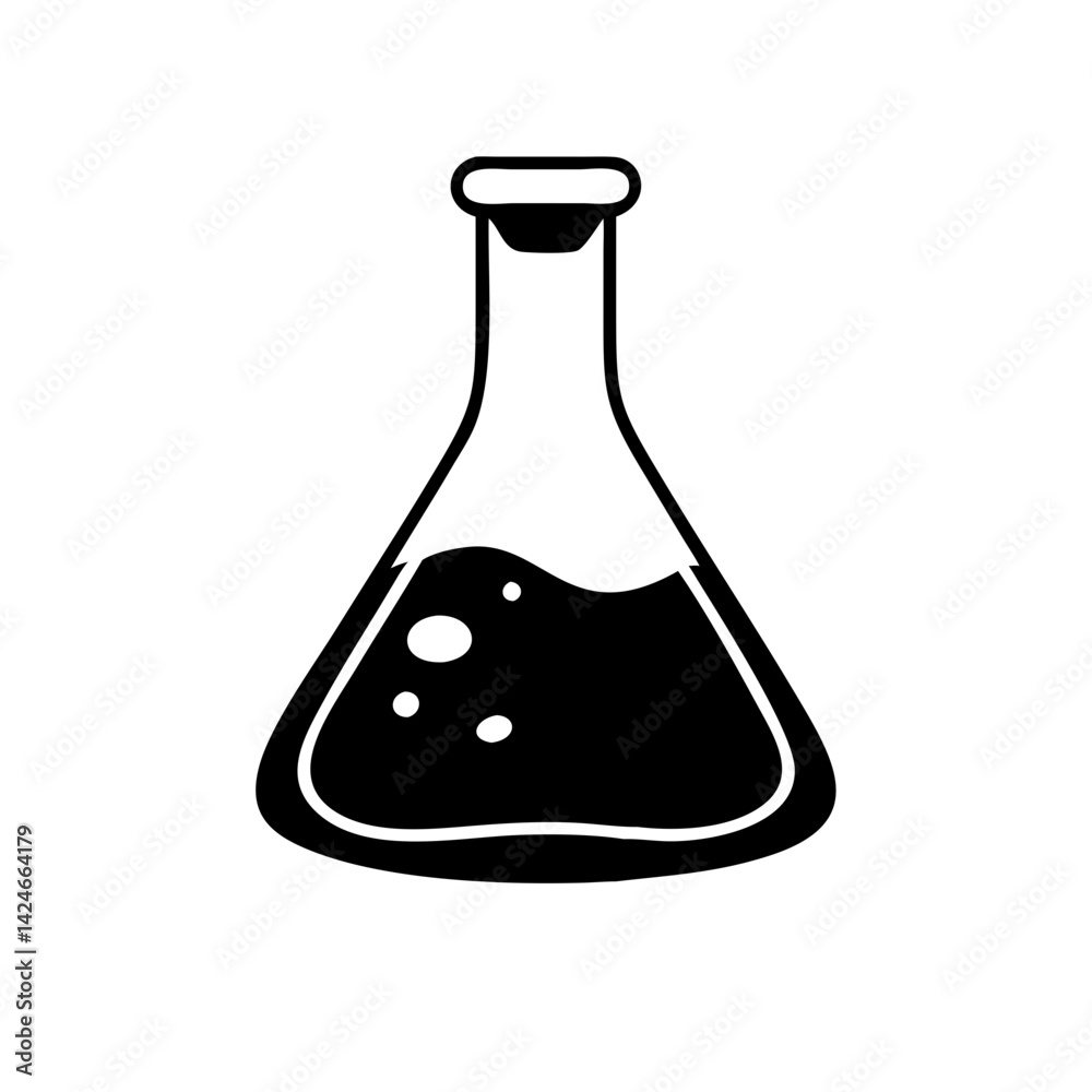 erlenmeyer flask icon, erlenmeyer flask silhouette vector illustration-simple silhouette illustration of erlenmeyer flask, perfect for erlenmeyer flask logos and icons erlenmeyer flask icon, erlenmeyer flask silhouette vector illustration-simple silhouette illustration of erlenmeyer flask, perfect for erlenmeyer flask logos and icons