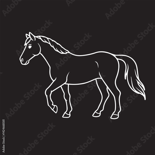 Arabian healthy Horse in vector art