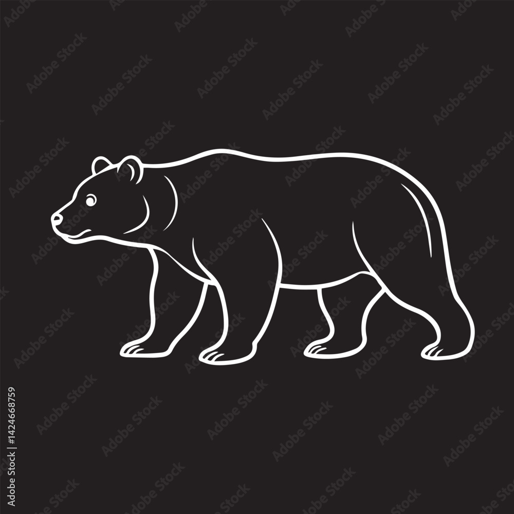Fototapeta premium wild bear in vector art