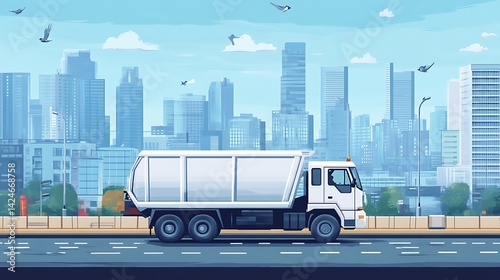 City Garbage Truck Driving.