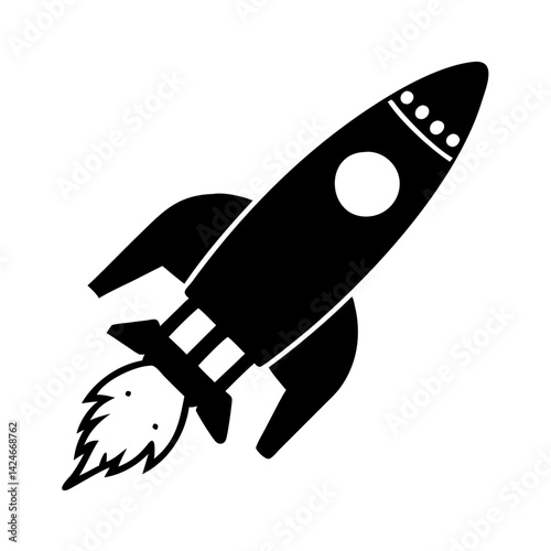 rocket booster icon, rocket booster silhouette vector illustration-simple silhouette illustration of rocket booster, perfect for rocket booster logos and icons