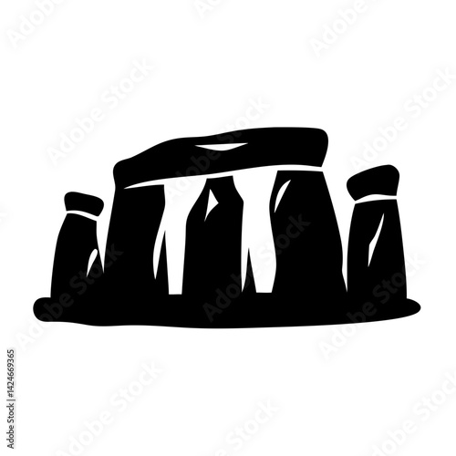 stonehenge icon, stonehenge silhouette vector illustration-simple silhouette illustration of stonehenge, perfect for stonehenge logos and icons
