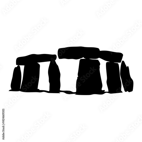 stonehenge icon, stonehenge silhouette vector illustration-simple silhouette illustration of stonehenge, perfect for stonehenge logos and icons