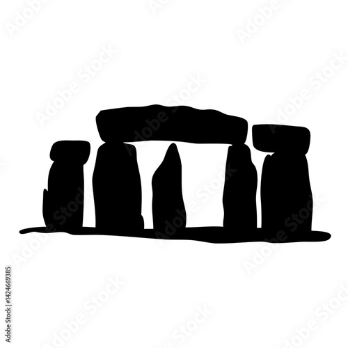 stonehenge icon, stonehenge silhouette vector illustration-simple silhouette illustration of stonehenge, perfect for stonehenge logos and icons