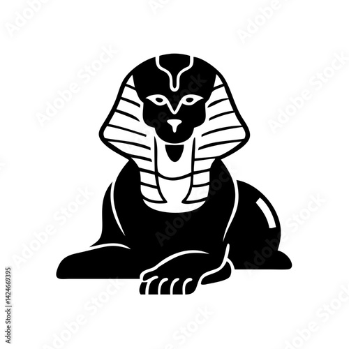 sphinx icon, sphinx silhouette vector illustration-simple silhouette illustration of sphinx, perfect for sphinx logos and icons
