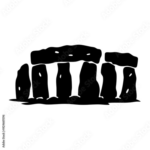 stonehenge icon, stonehenge silhouette vector illustration-simple silhouette illustration of stonehenge, perfect for stonehenge logos and icons
