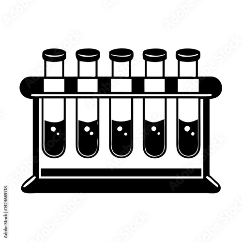 test tube rack icon, test tube rack silhouette vector illustration-simple silhouette illustration of test tube rack, perfect for test tube rack logos and icons