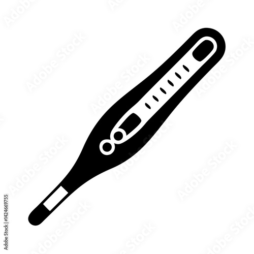 thermometer icon, thermometer silhouette vector illustration-simple silhouette illustration of thermometer, perfect for thermometer logos and icons